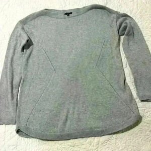 Womens‎ Talbots Gray Silver Metallic Pullover Sweater Size SP